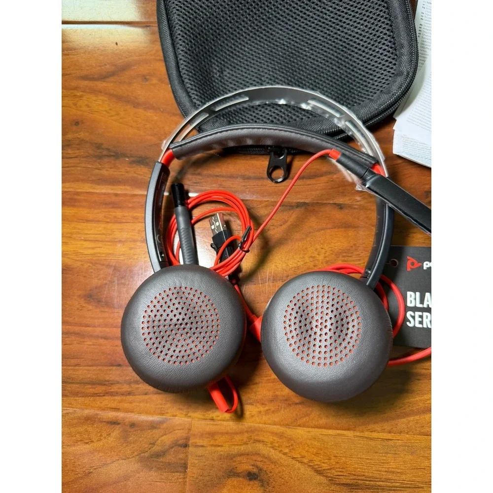 Plantronics Poly Black-wire 5200 Series C5220 USB C Stereo Headset with case